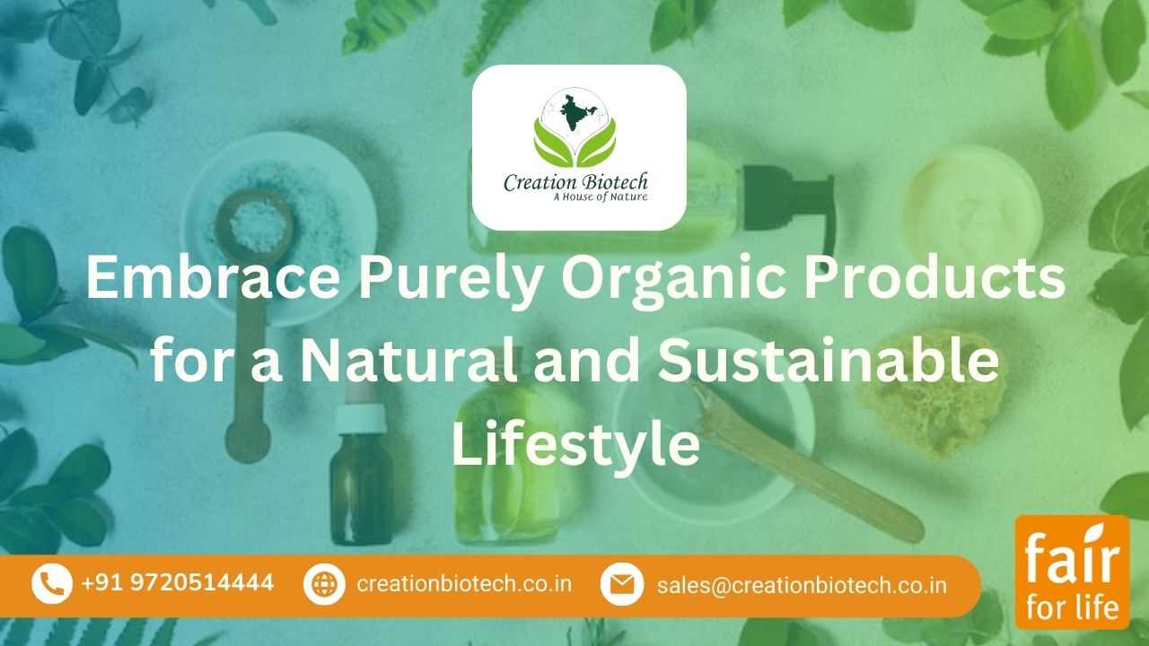 Embrace Purely Organic Products for a Natural and Sustainable Lifestyle